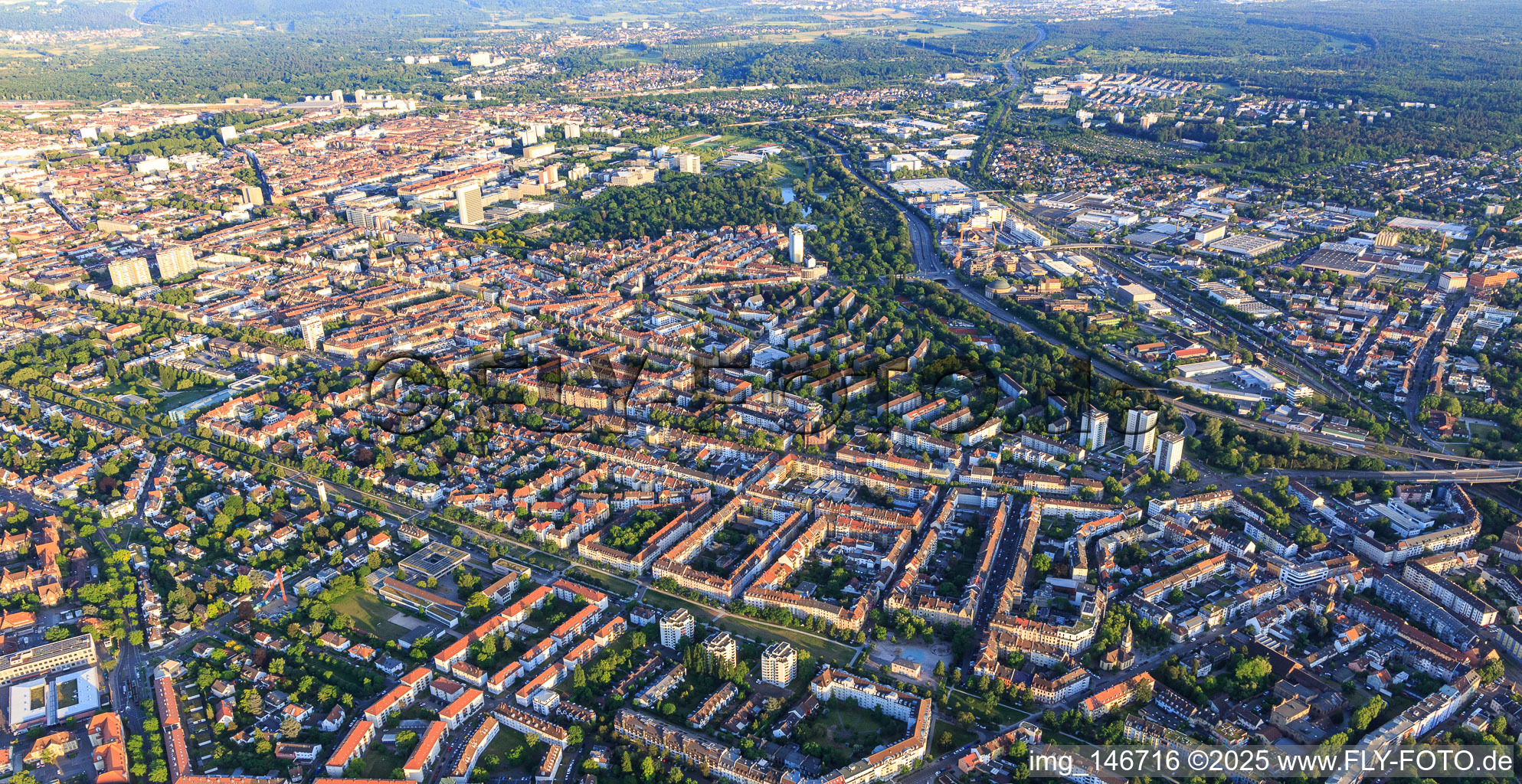 Fanny Hensel Park on Seldeneckstrasse in the district Mühlburg in Karlsruhe in the state Baden-Wuerttemberg, Germany