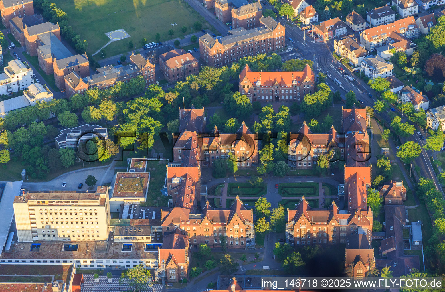 Municipal Hospital, Buildings C and B in the district Nordweststadt in Karlsruhe in the state Baden-Wuerttemberg, Germany