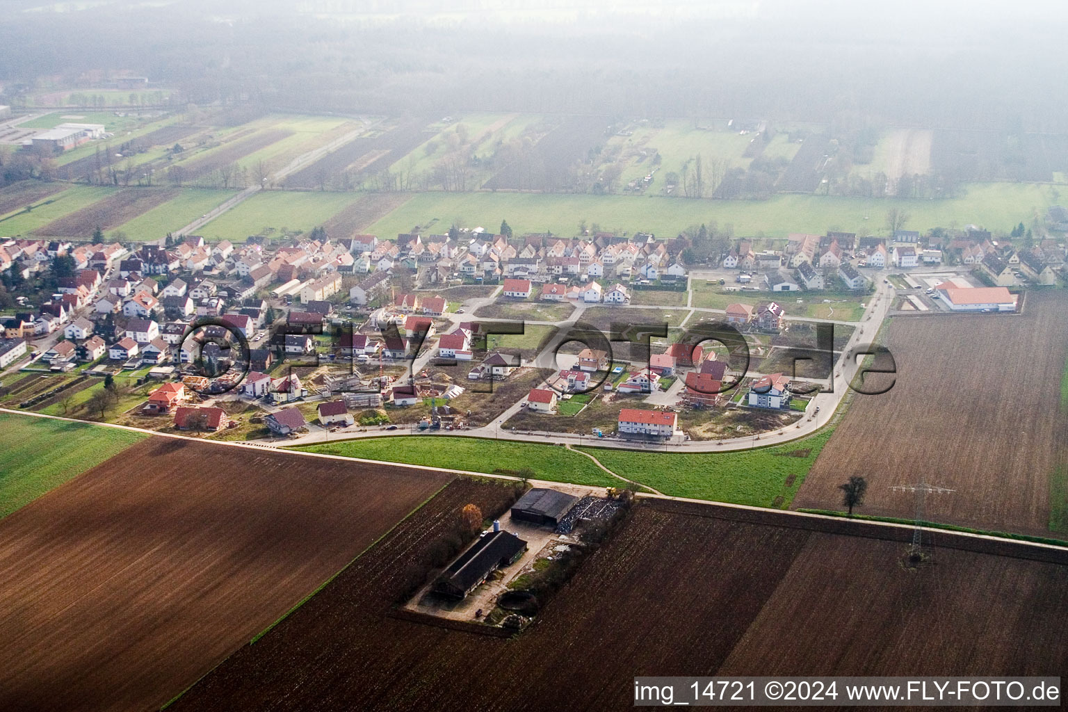 Oblique view of On the mountain trail in Kandel in the state Rhineland-Palatinate, Germany