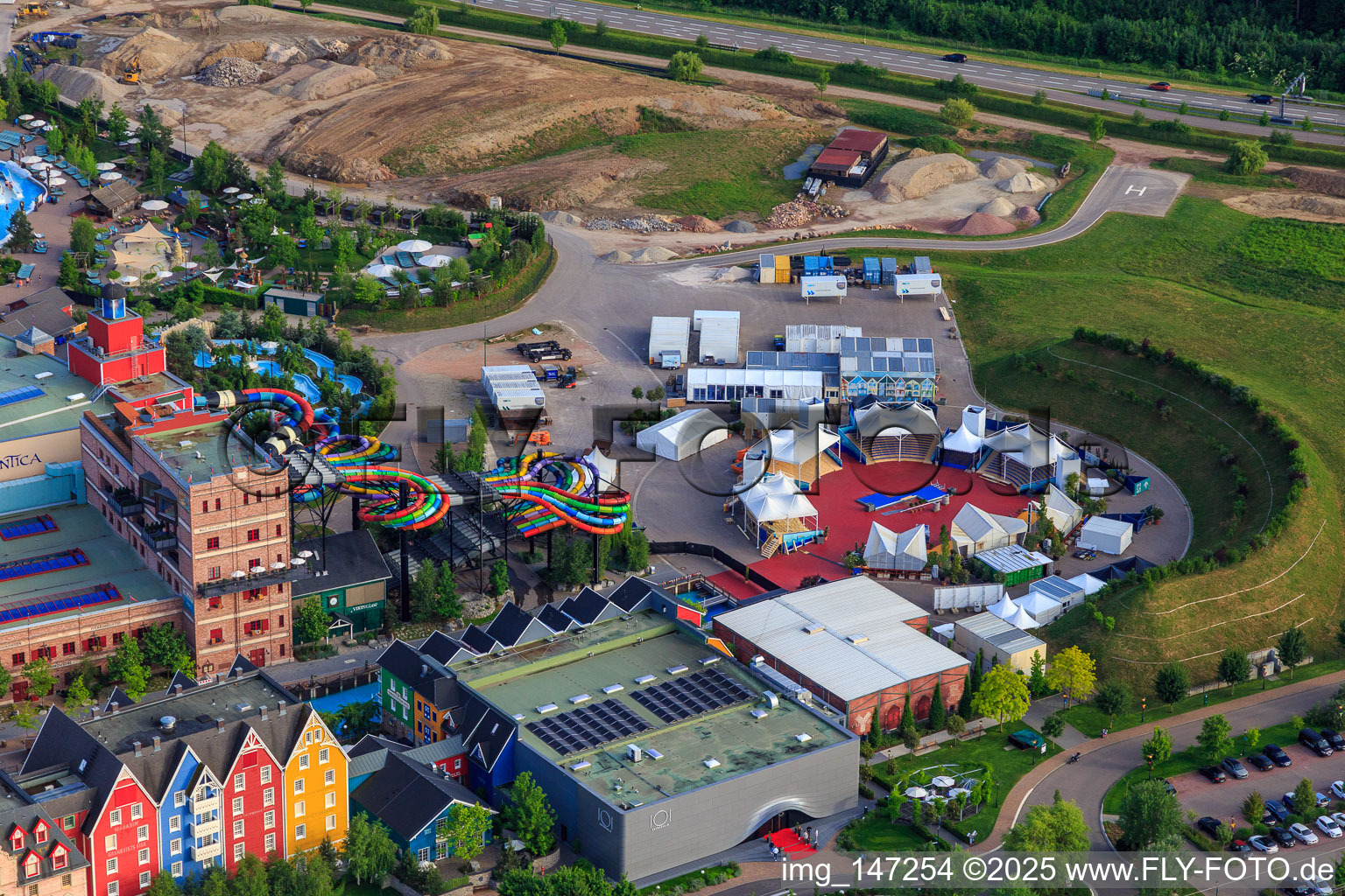 Vikingløp and "Immer Wieder Sonntags"-Arena in Rulantica of Europapark Rust in Rust in the state Baden-Wuerttemberg, Germany