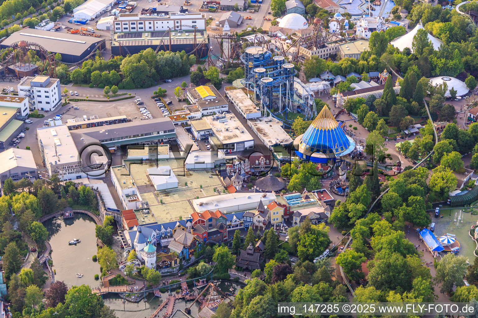 Pirates in Batavia, Molencafé, FoodLoop and Friethuys in the Netherlands themed area of Europa-Park Rust in Rust in the state Baden-Wuerttemberg, Germany