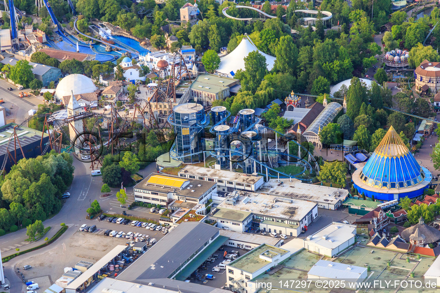 Euro-Mir and Museum Mir Station of Europapark Rust in Rust in the state Baden-Wuerttemberg, Germany