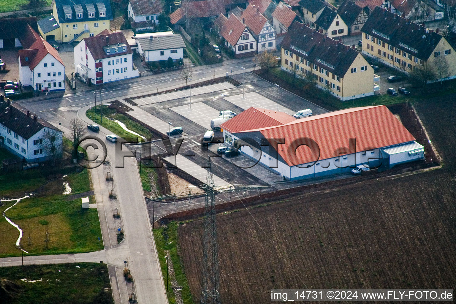 Am Höhenweg, new Netto market building in Kandel in the state Rhineland-Palatinate, Germany