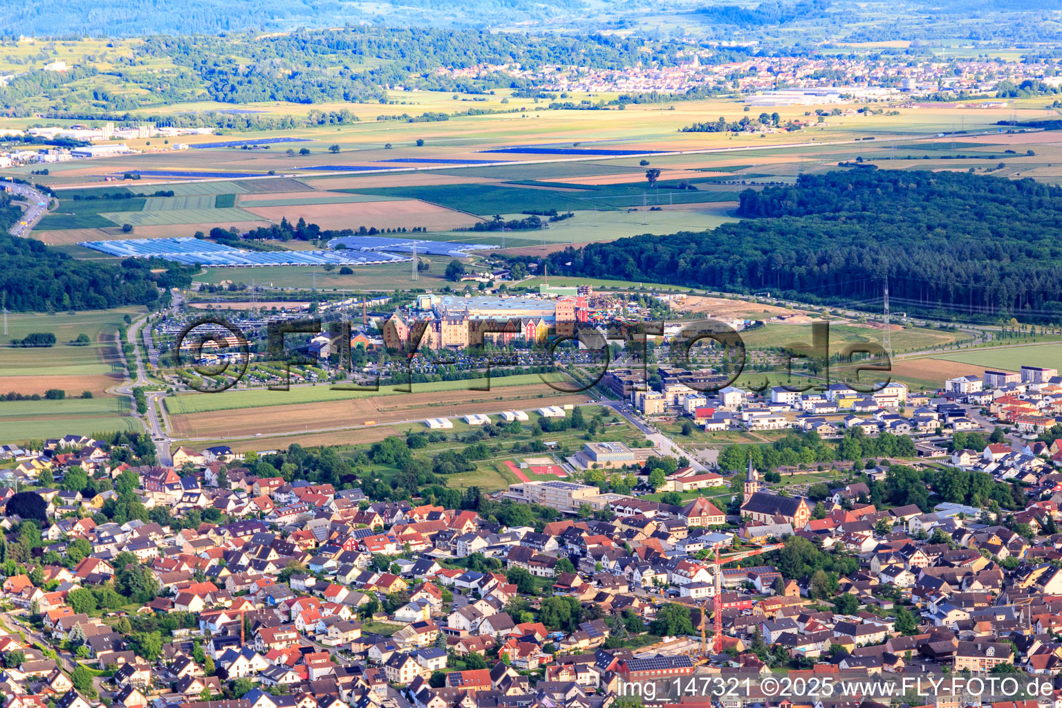 View of Rulantica from the southwest of Europa-Park Rust in Rust in the state Baden-Wuerttemberg, Germany