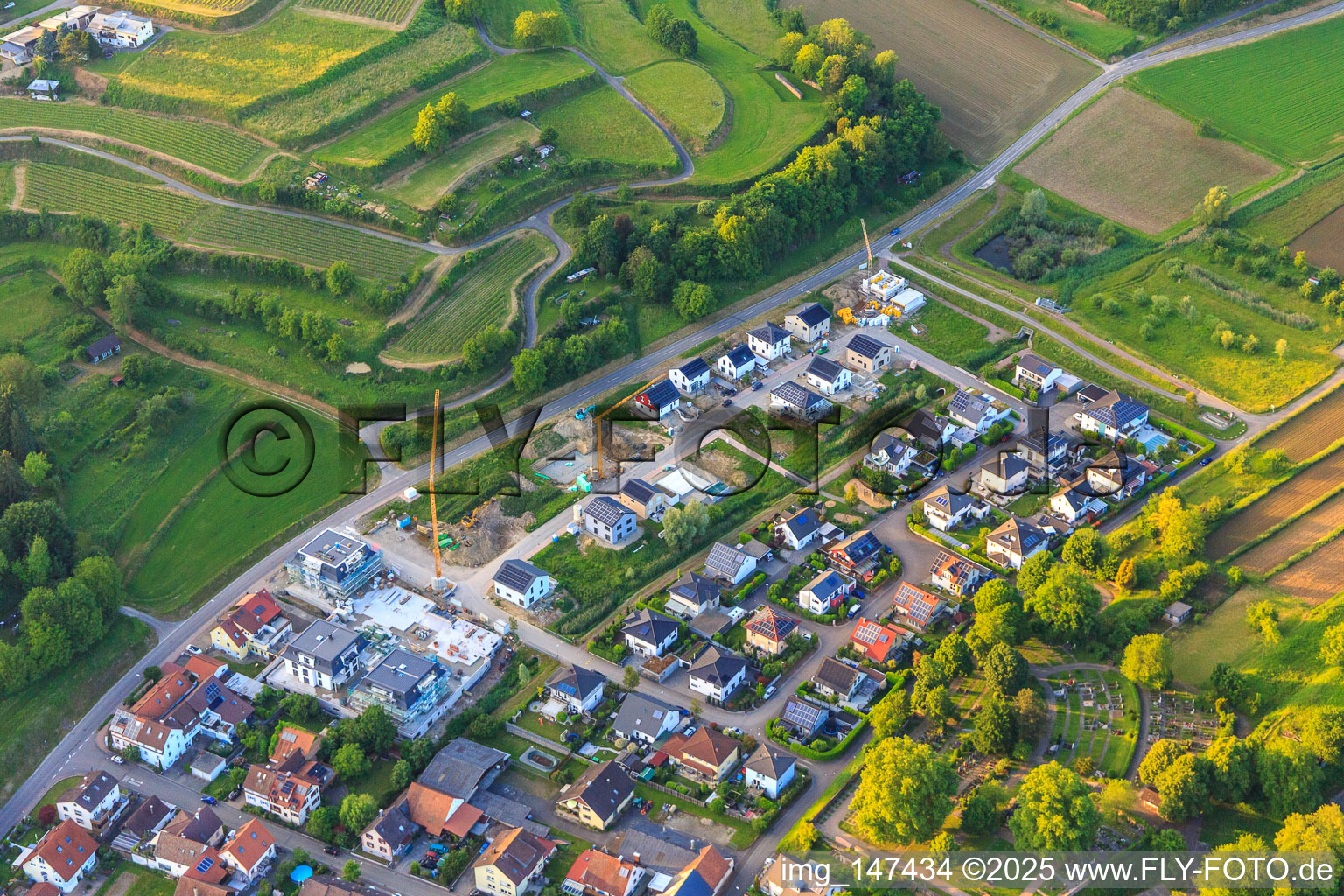 New development area Fernecker Tal in Malterdingen in the state Baden-Wuerttemberg, Germany