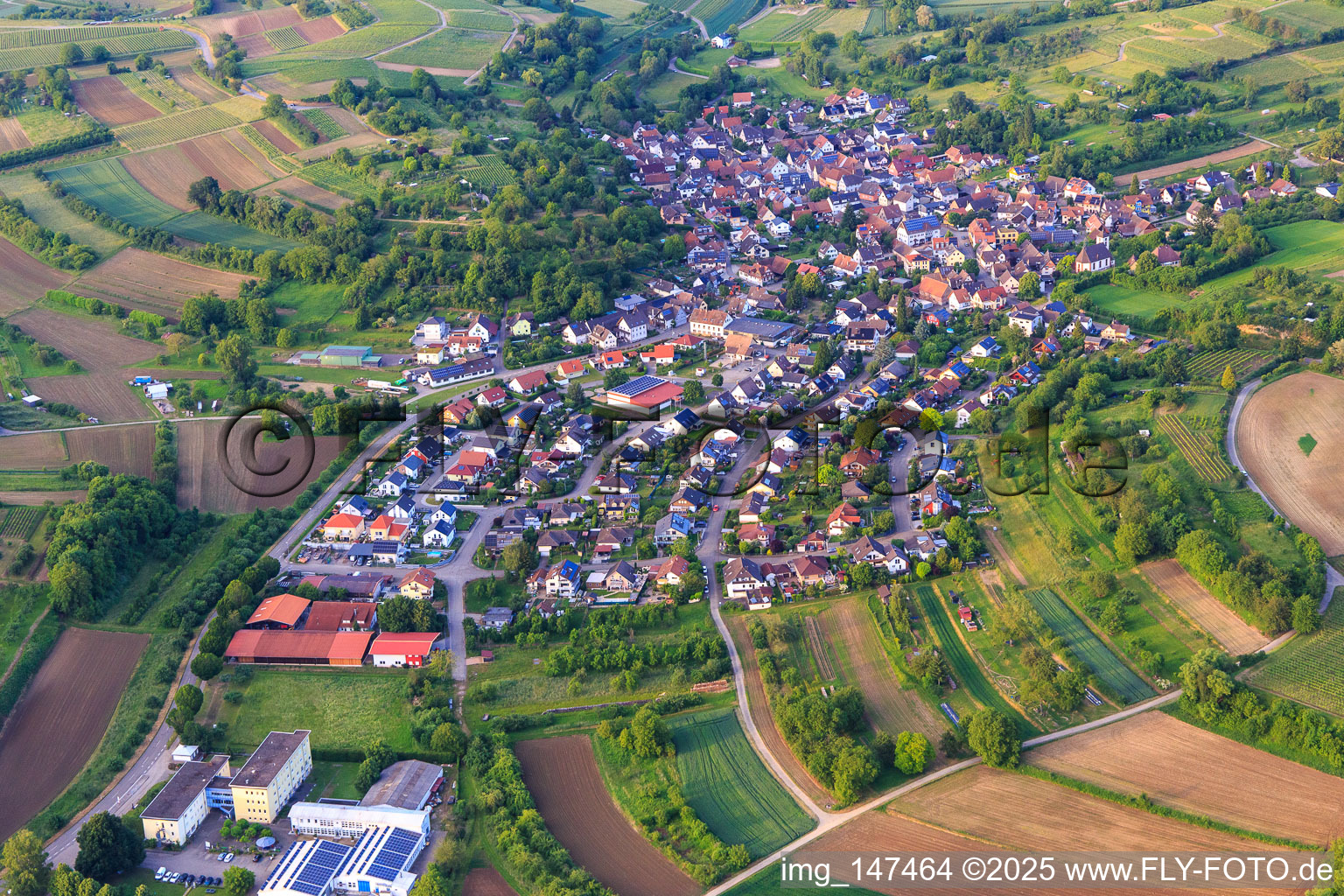 Local overview with rehabilitation clinic in the district Broggingen in Herbolzheim in the state Baden-Wuerttemberg, Germany