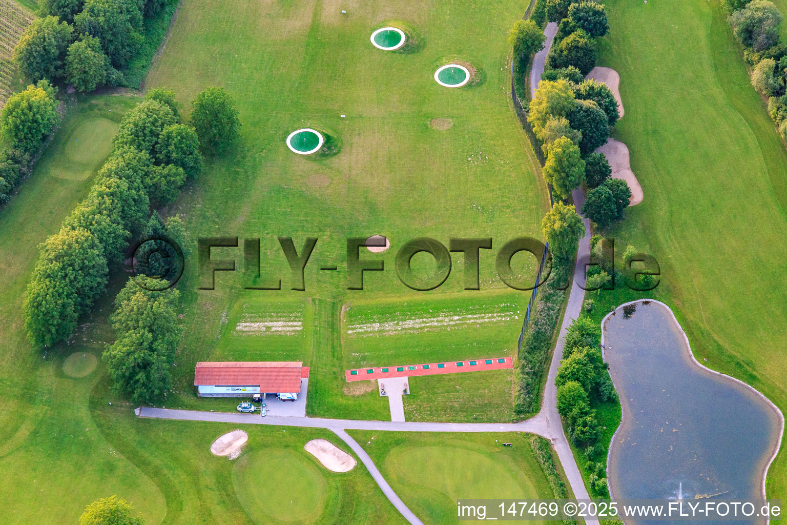 Drive-Range Swing to Win at Europa-Park Golf Club Breisgau in the district Tutschfelden in Herbolzheim in the state Baden-Wuerttemberg, Germany