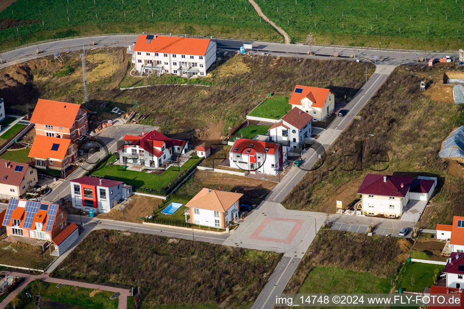 On the high path in Kandel in the state Rhineland-Palatinate, Germany out of the air