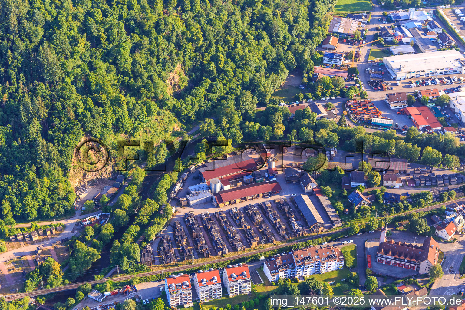 Hardwood Sawmill Blum GmbH in the district Kollnau in Waldkirch in the state Baden-Wuerttemberg, Germany
