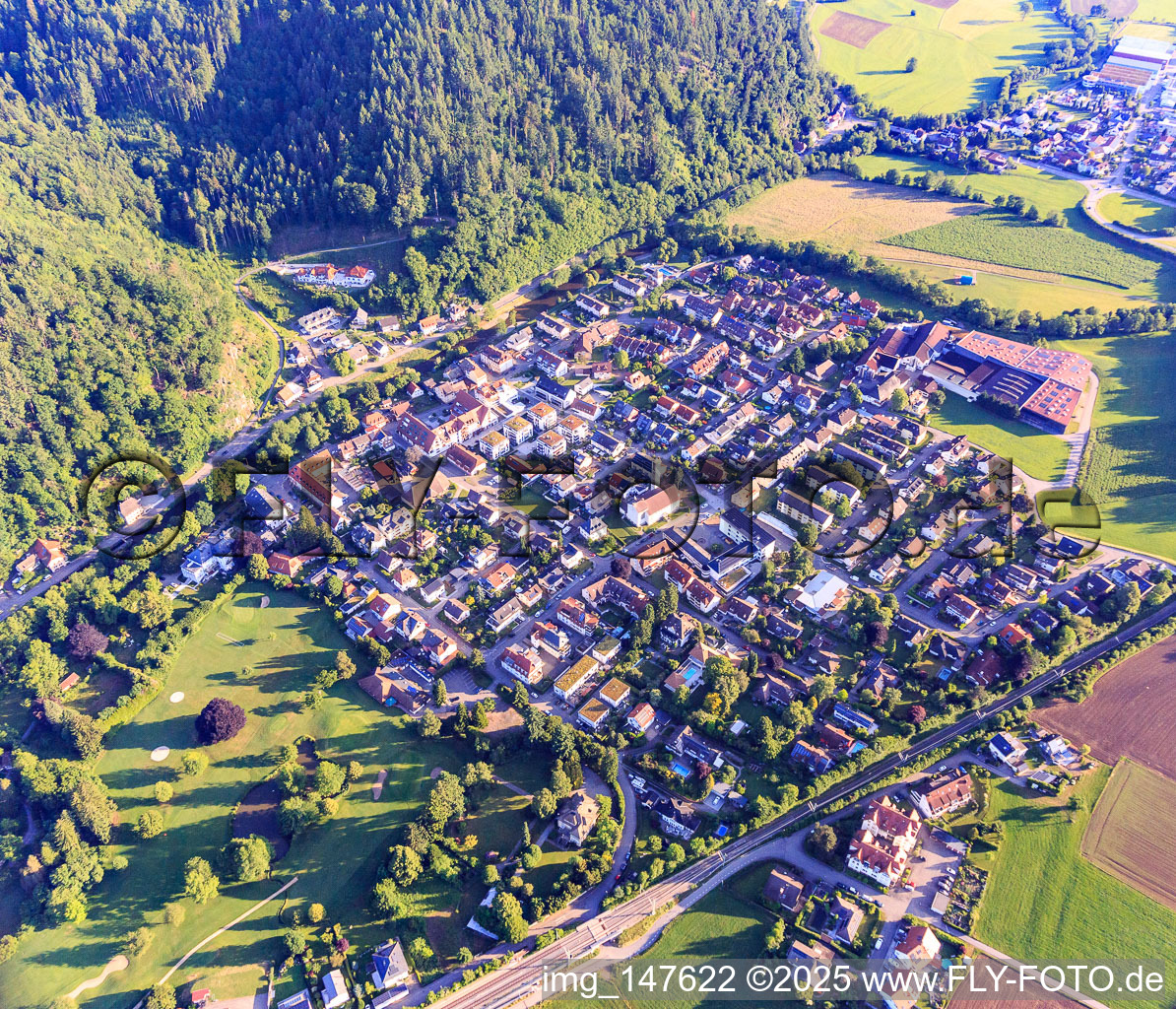 View of the town from the south in Gutach im Breisgau in the state Baden-Wuerttemberg, Germany