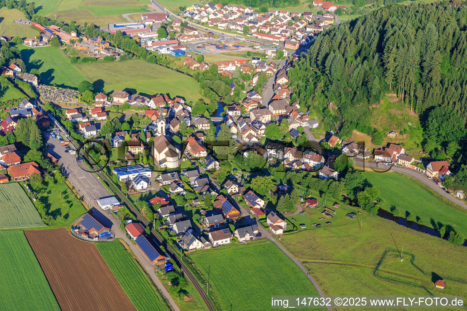 St. Stephen's Church in the town center in the district Oberwinden in Winden im Elztal in the state Baden-Wuerttemberg, Germany