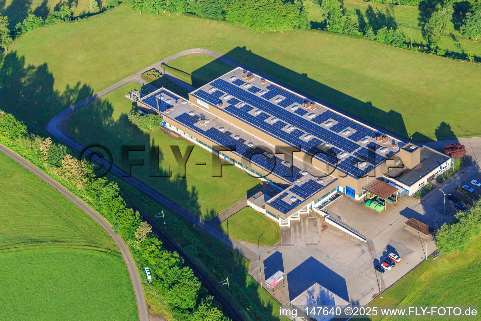 Aerial view of Turning shop Anton Tränkle GmbH & Co. KG in the district Stauden in Elzach in the state Baden-Wuerttemberg, Germany
