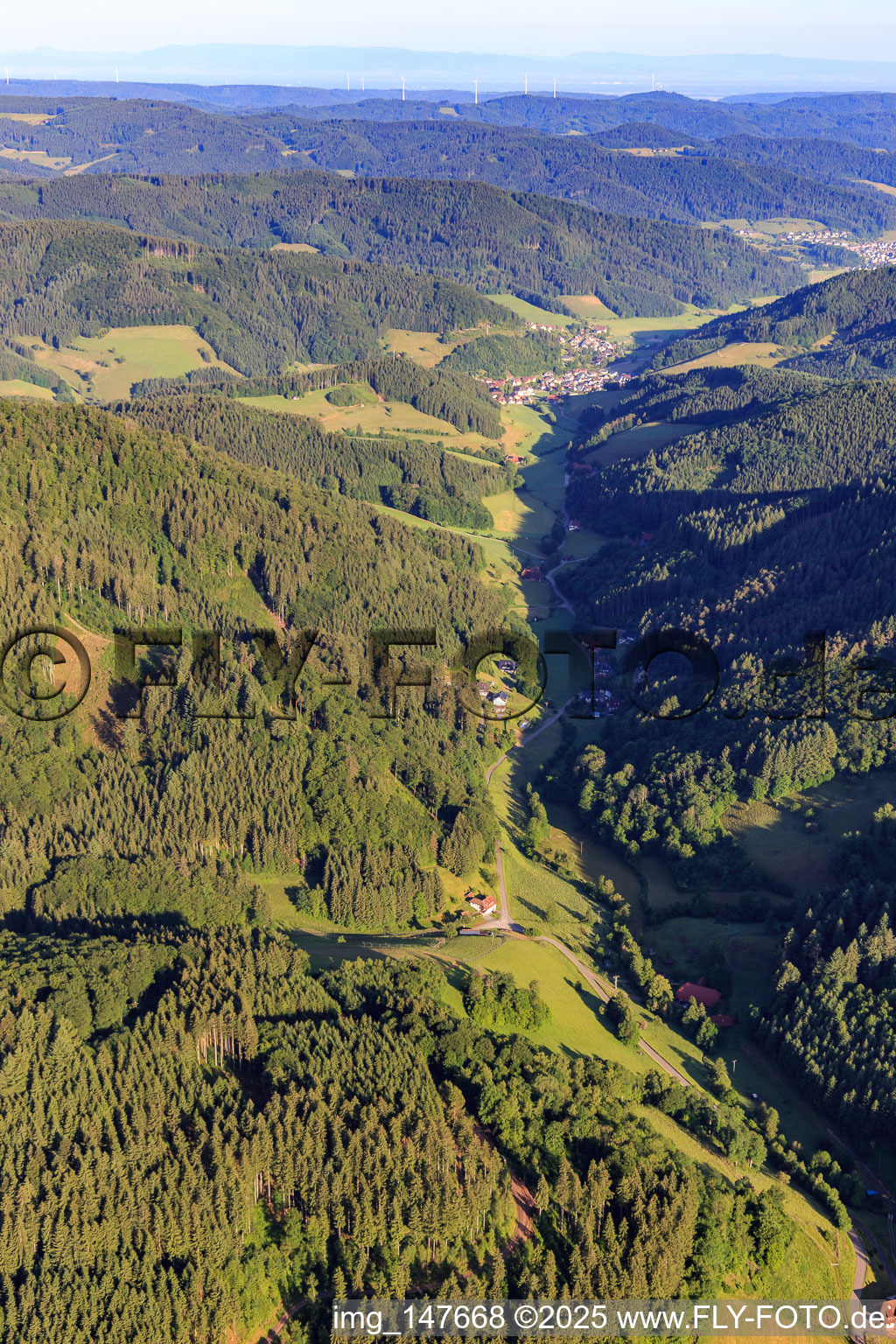 Landgassserstraße from the north in the district Dorf in Elzach in the state Baden-Wuerttemberg, Germany