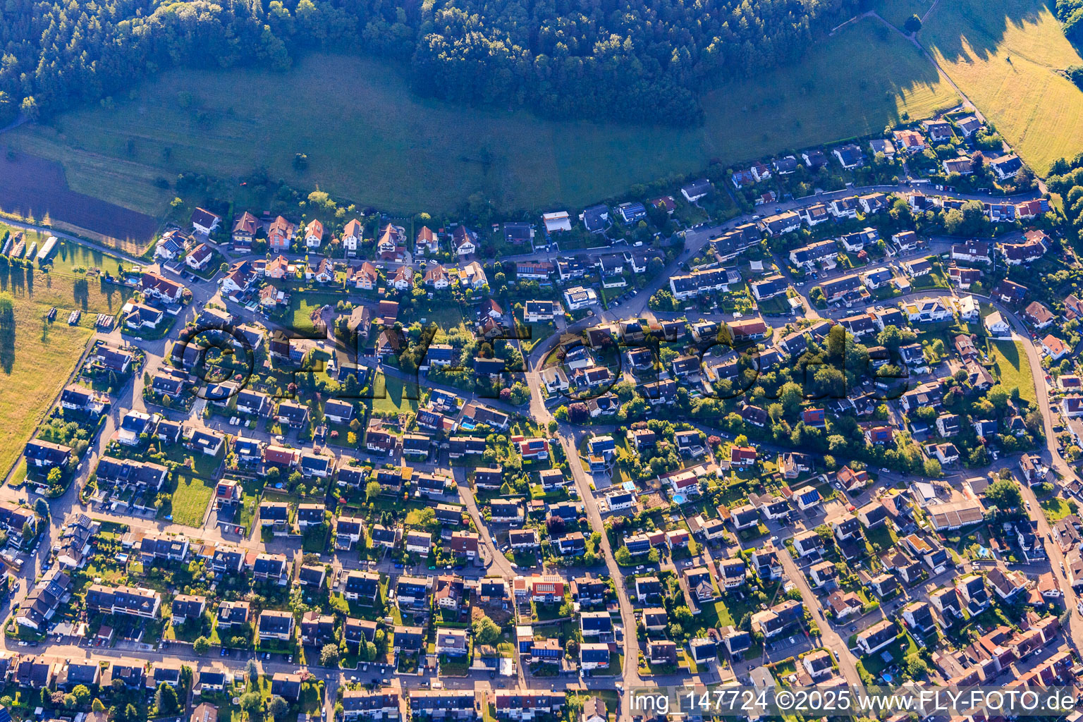 Aerial view of Talblick, Schwarzwaldstr in Seelbach in the state Baden-Wuerttemberg, Germany