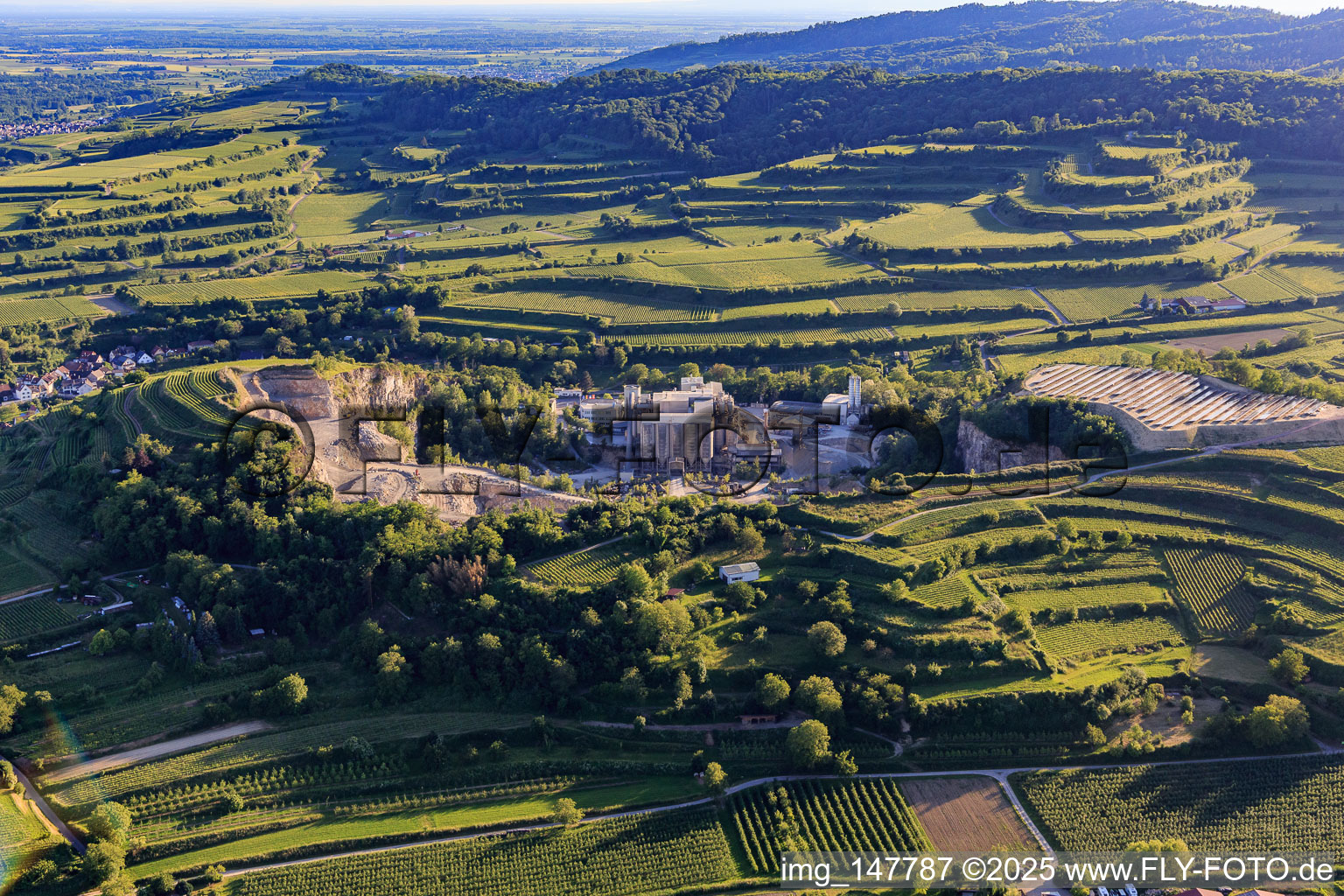 Quarry Bötzingen of HANS G. HAURI KG Mineralstoffwerke in the district Oberschaffhausen in Bötzingen in the state Baden-Wuerttemberg, Germany