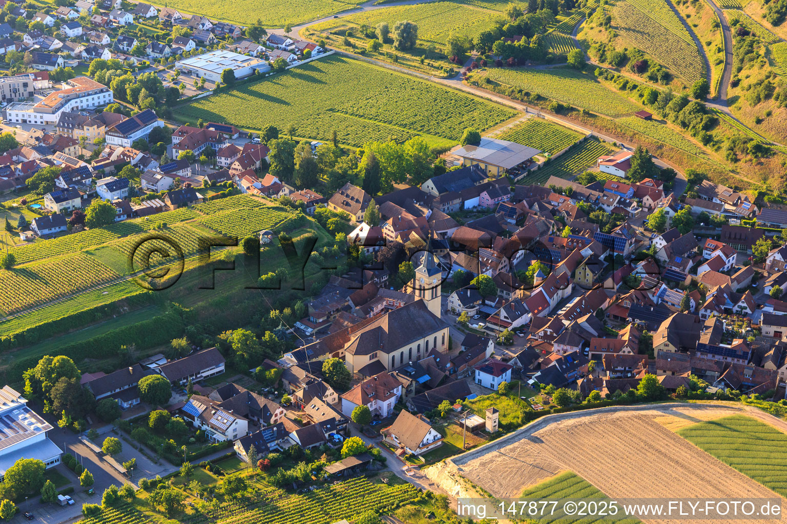 Church of St. John the Baptist in the district Oberrotweil in Vogtsburg im Kaiserstuhl in the state Baden-Wuerttemberg, Germany