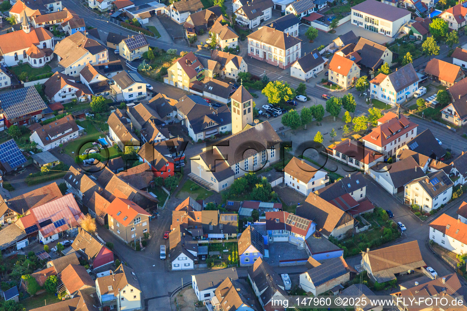Church of St. Michael in the district Niederhausen in Rheinhausen in the state Baden-Wuerttemberg, Germany
