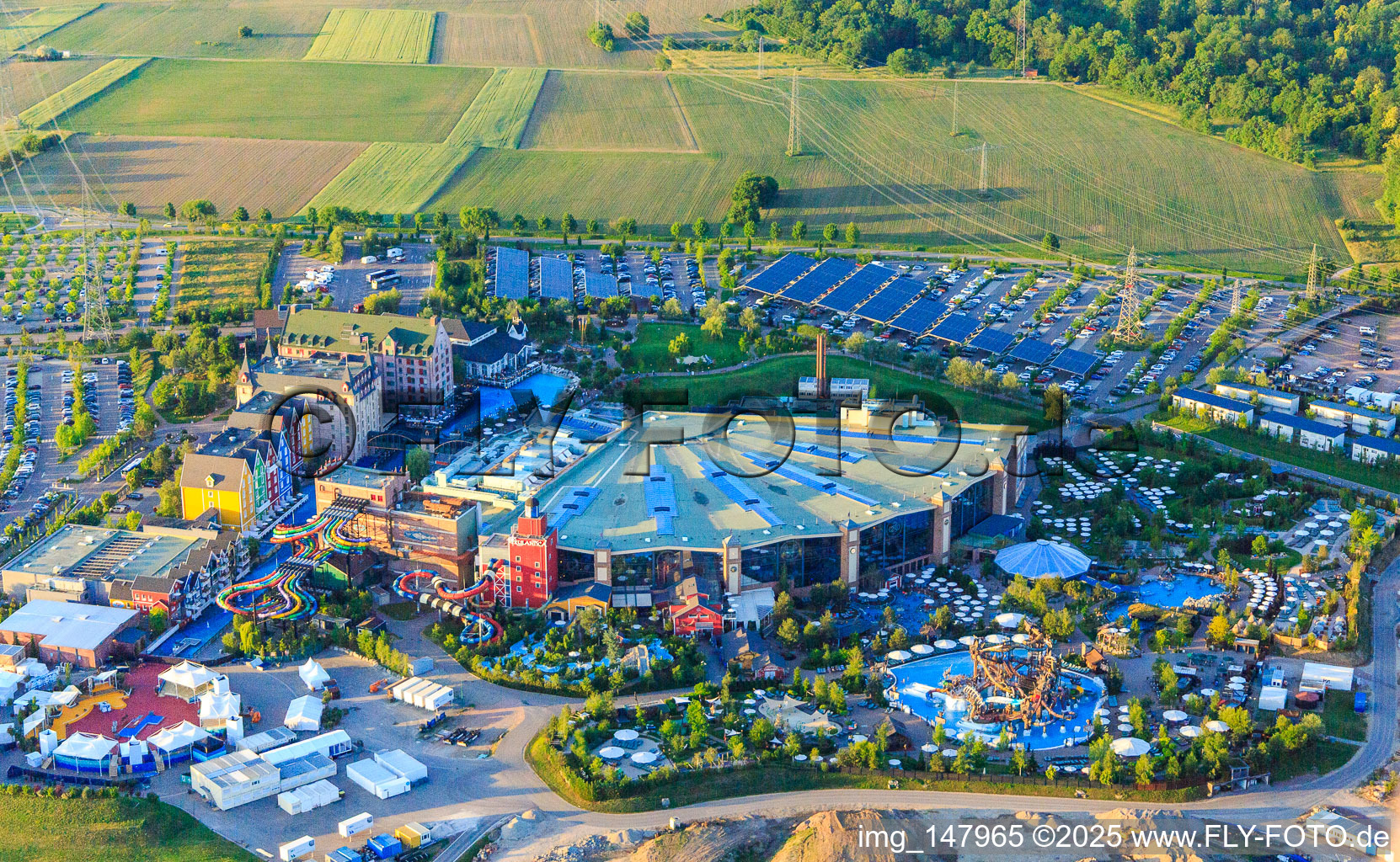 Rulantica from the south in Europa-Park Rust in Rust in the state Baden-Wuerttemberg, Germany