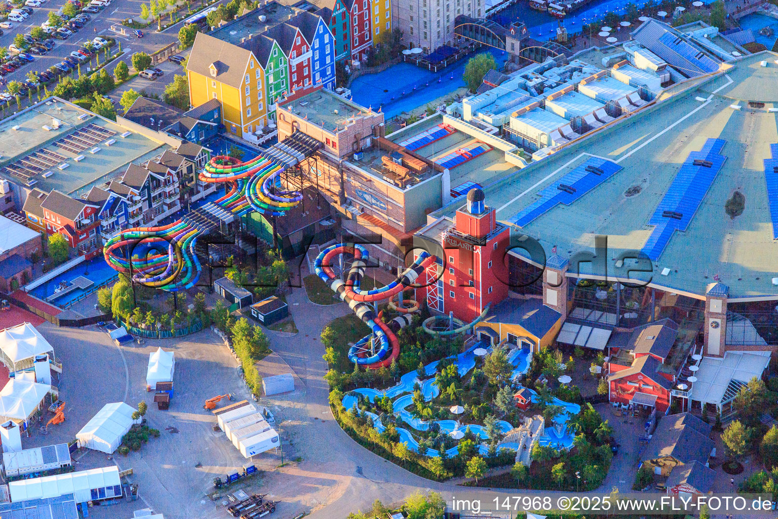 Vildfål - Freefall slide and Munin - Duel slide of Rulantica in Europa-Park Rust in Rust in the state Baden-Wuerttemberg, Germany