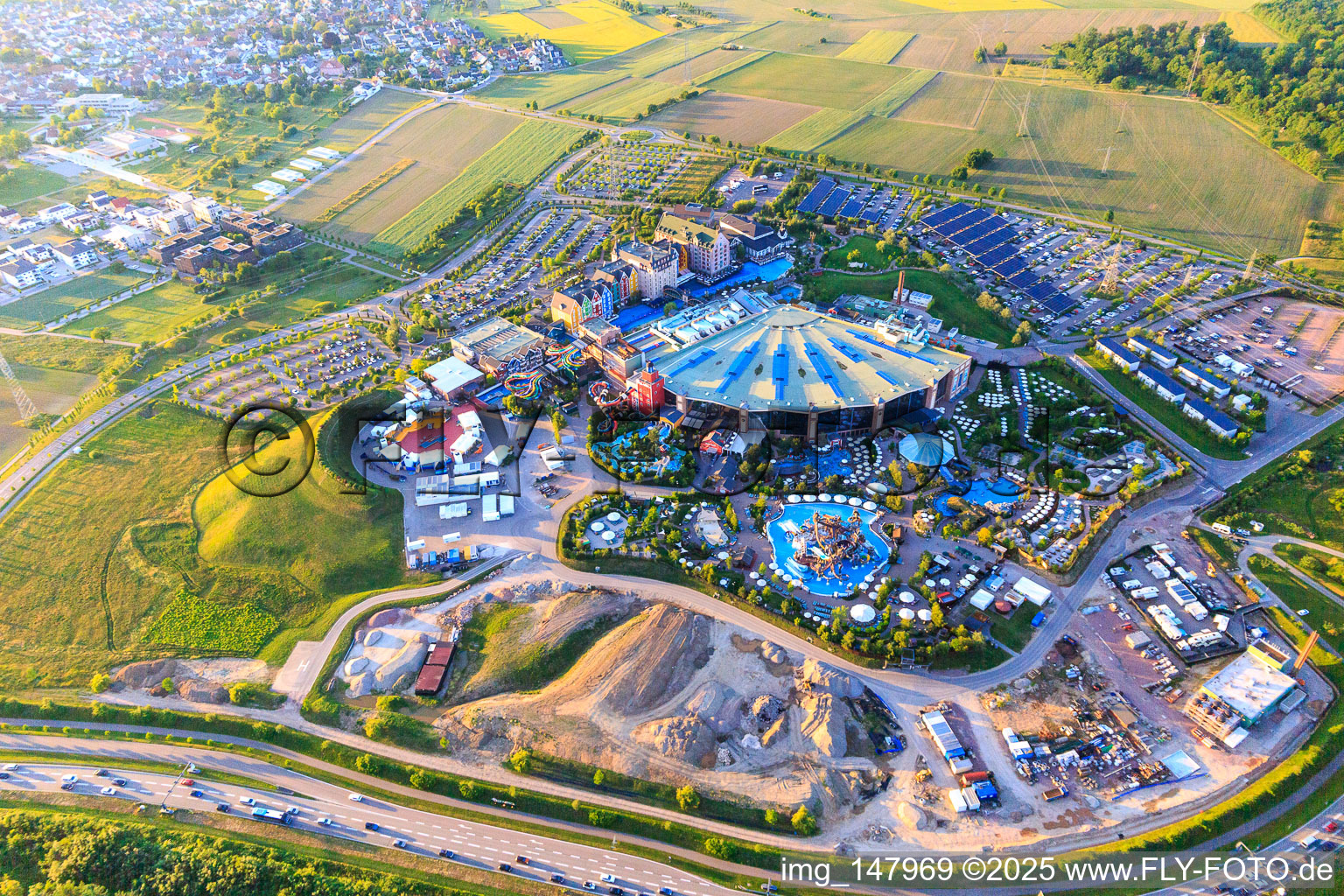 Rulantica from the south in Europapark Rust in Rust in the state Baden-Wuerttemberg, Germany