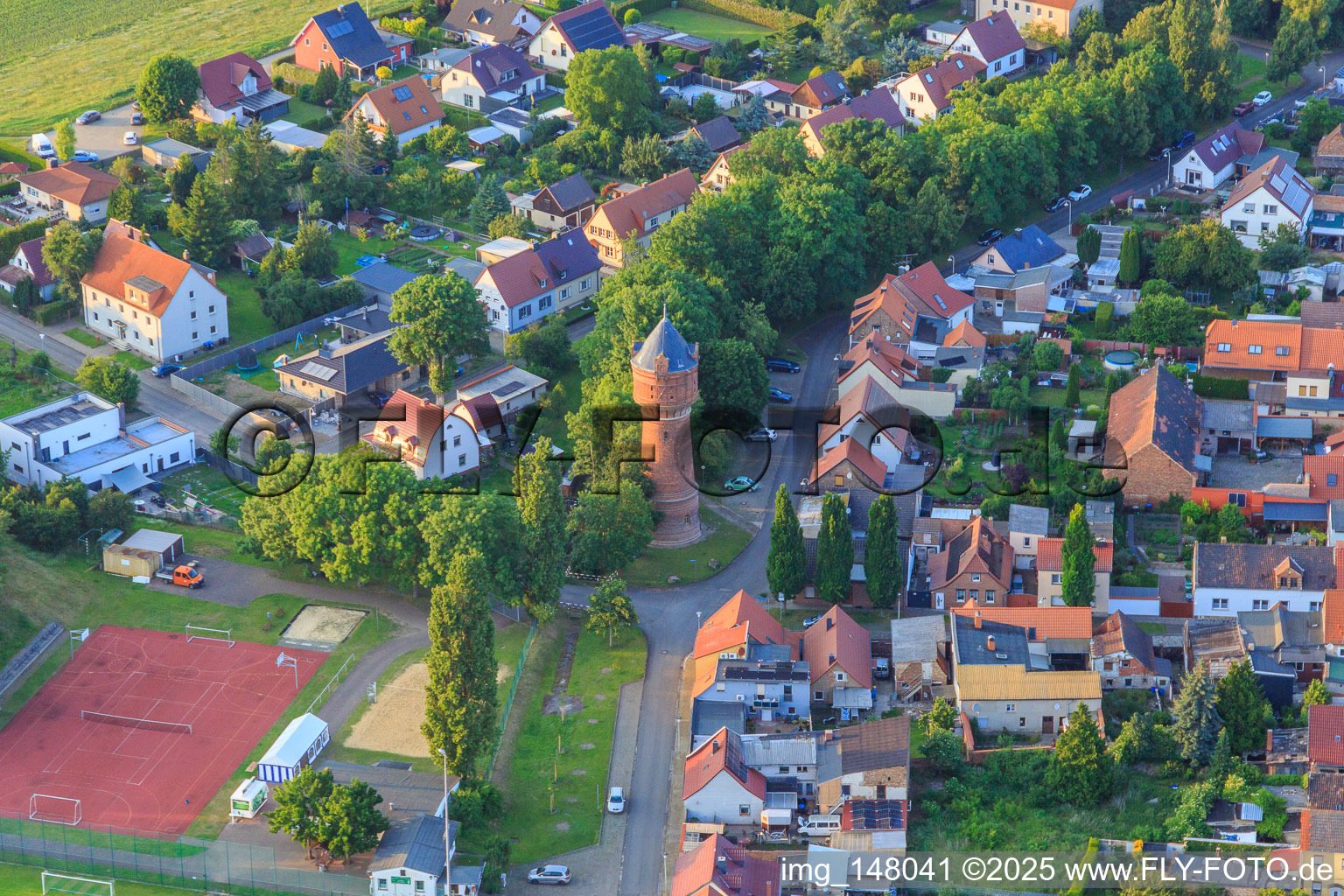 Historic water tower in the district Frose in Seeland in the state Saxony-Anhalt, Germany