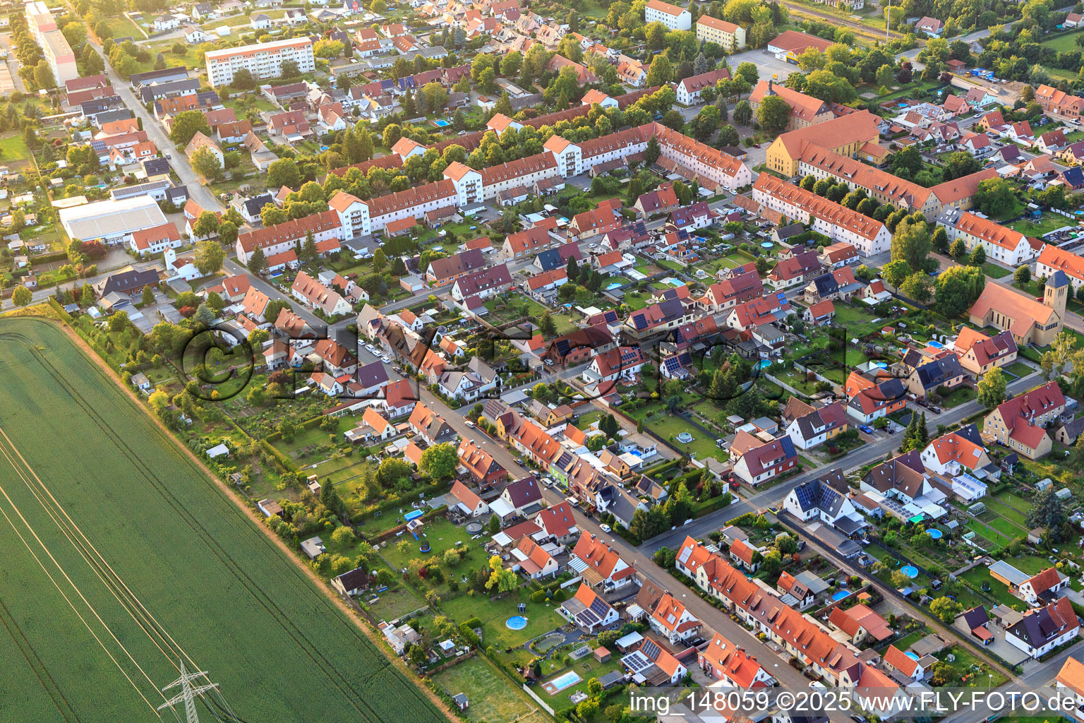 Friedhofstraße x Kirchstr in the district Nachterstedt in Seeland in the state Saxony-Anhalt, Germany