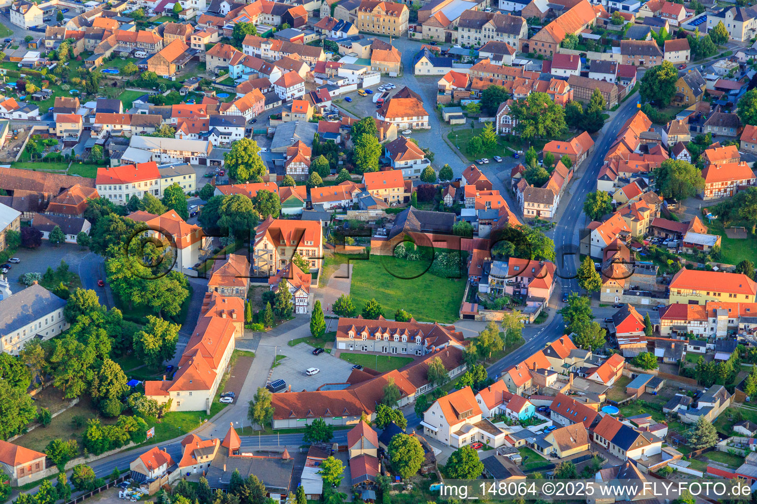 Domain and elementary school Prinzenhaus in the district Hoym in Seeland in the state Saxony-Anhalt, Germany