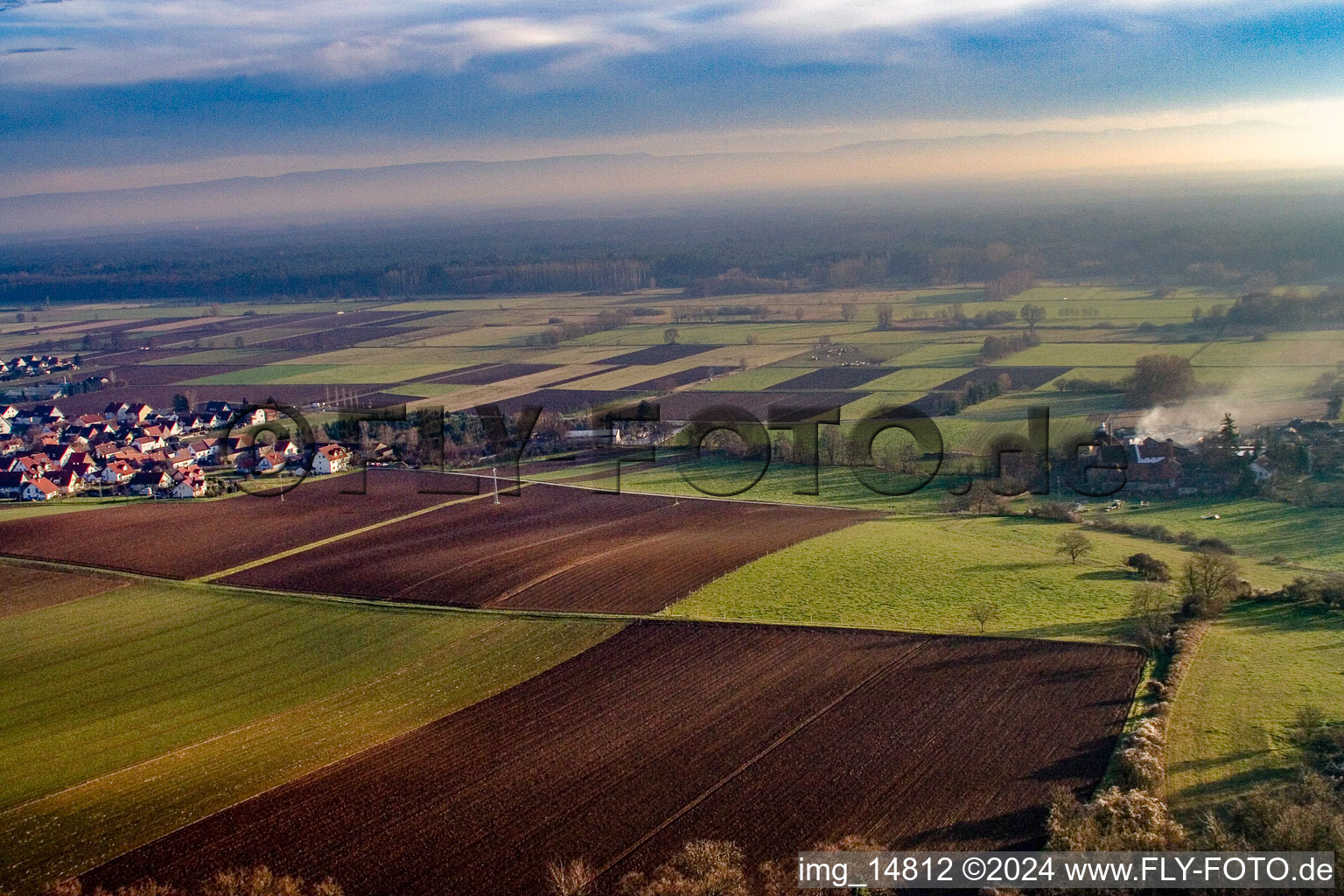 Schaidt Mill in the district Schaidt in Wörth am Rhein in the state Rhineland-Palatinate, Germany out of the air