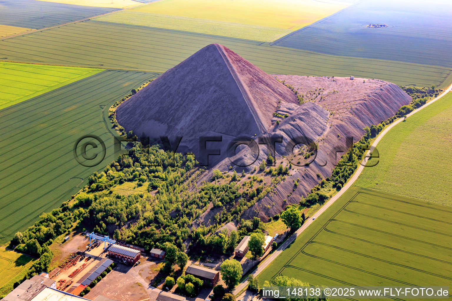 Pyramid of the Mansfeld region - Thälmann Shaft slate dump in the district Hübitz in Gerbstedt in the state Saxony-Anhalt, Germany