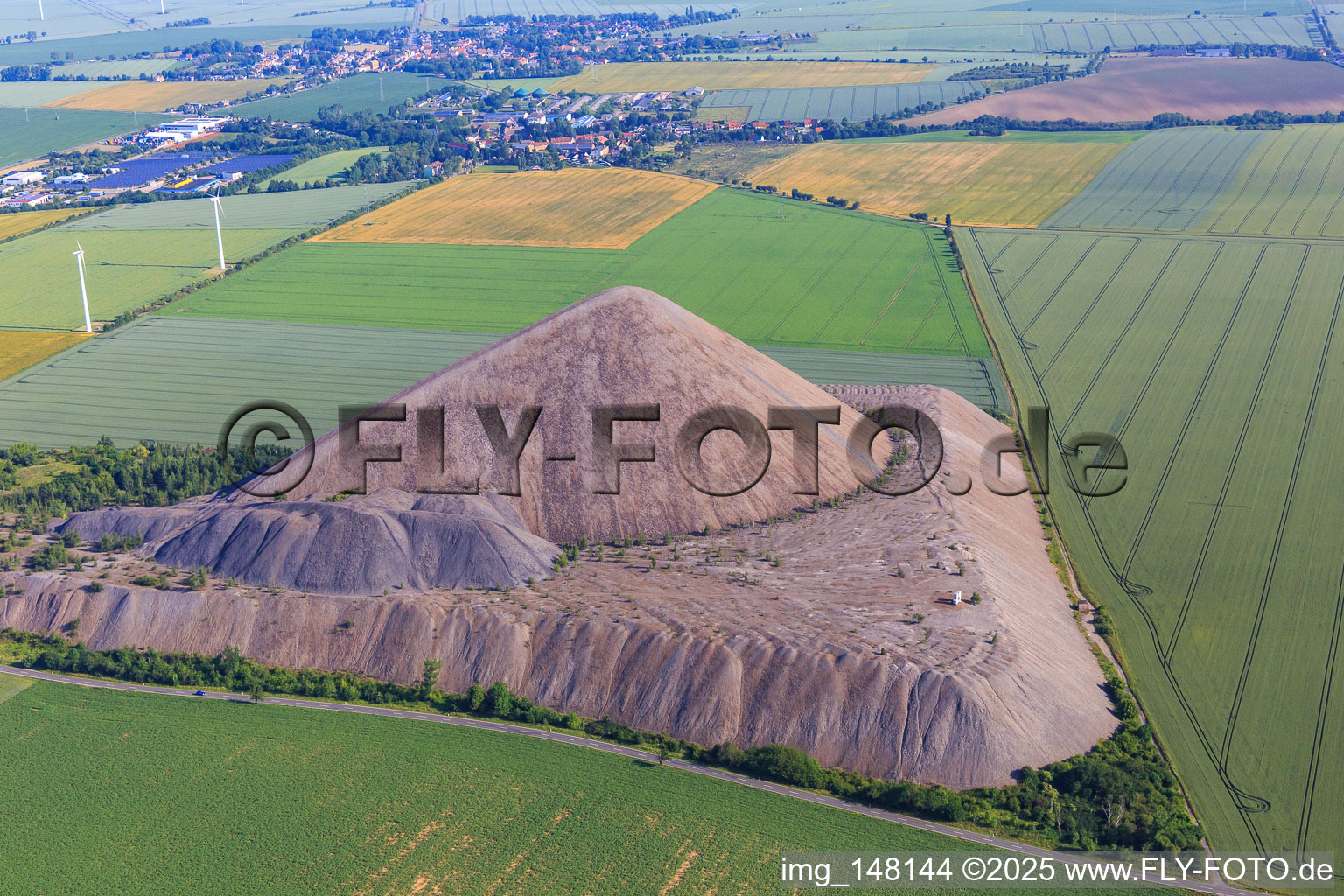 Pyramid of the Mansfeld region - slate dump in the district Hübitz in Gerbstedt in the state Saxony-Anhalt, Germany