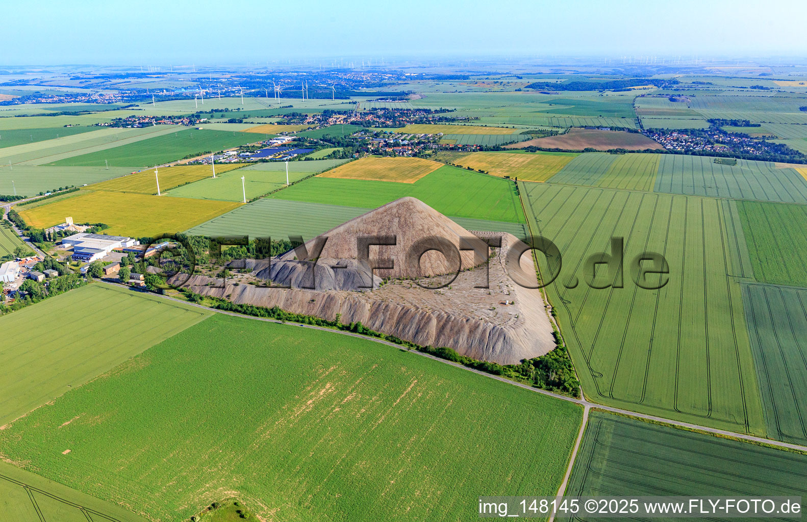 Pyramid of the Mansfelder Land - slate dump from the southeast in the district Hübitz in Gerbstedt in the state Saxony-Anhalt, Germany