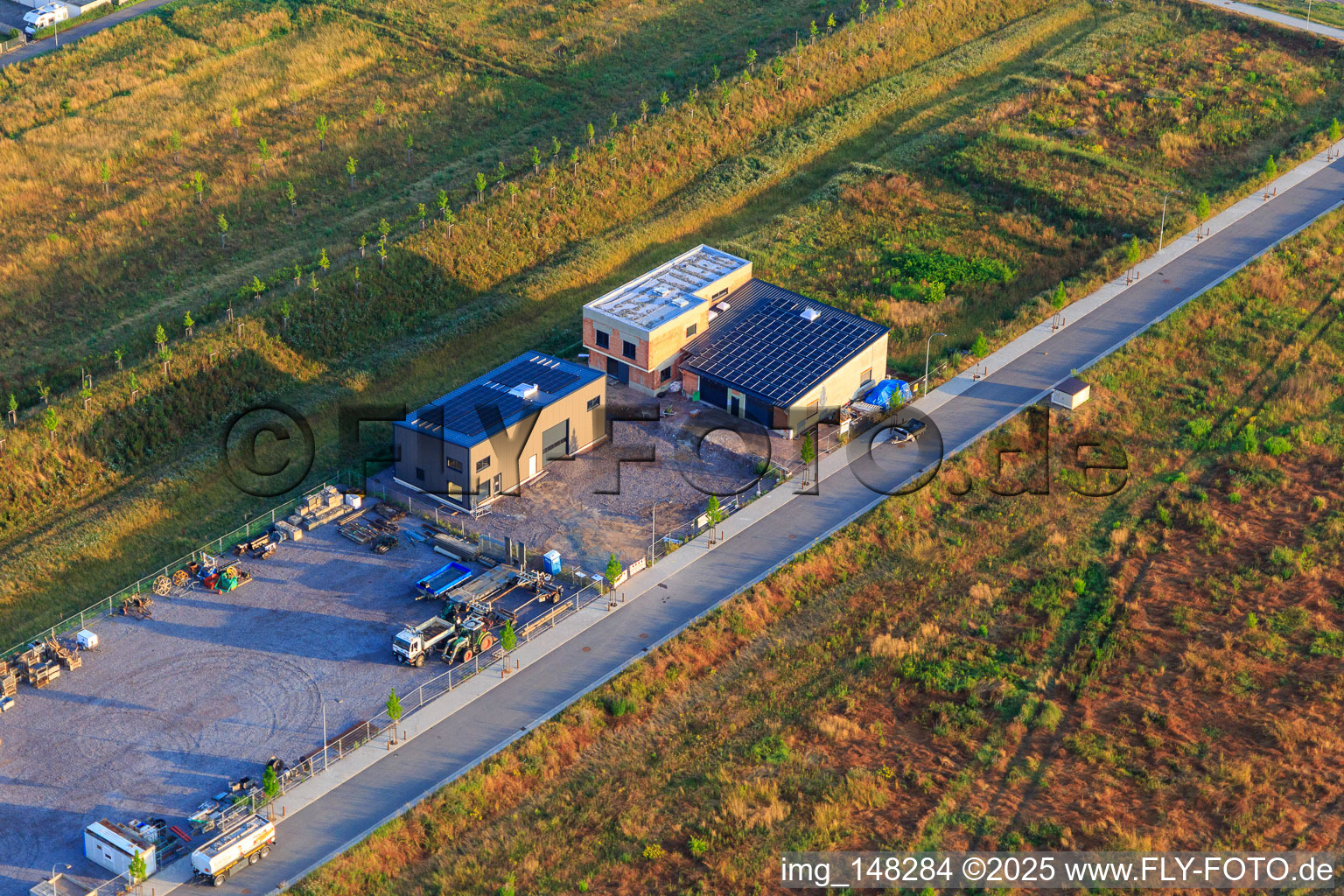 Niedersand industrial estate in Offenbach an der Queich in the state Rhineland-Palatinate, Germany