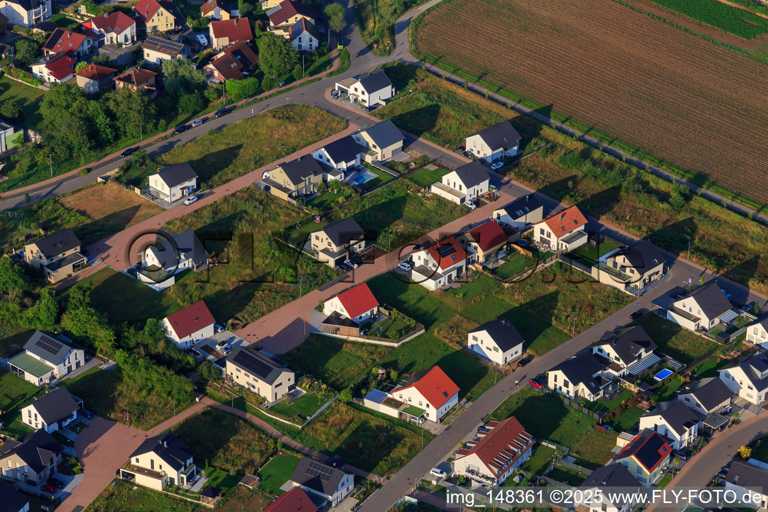 Aerial photograpy of New development area K2 in Kandel in the state Rhineland-Palatinate, Germany