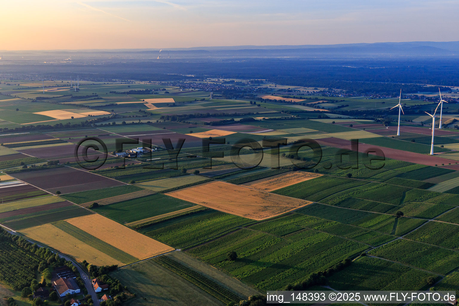 Farmer's Garden in Winden in the state Rhineland-Palatinate, Germany from a drone