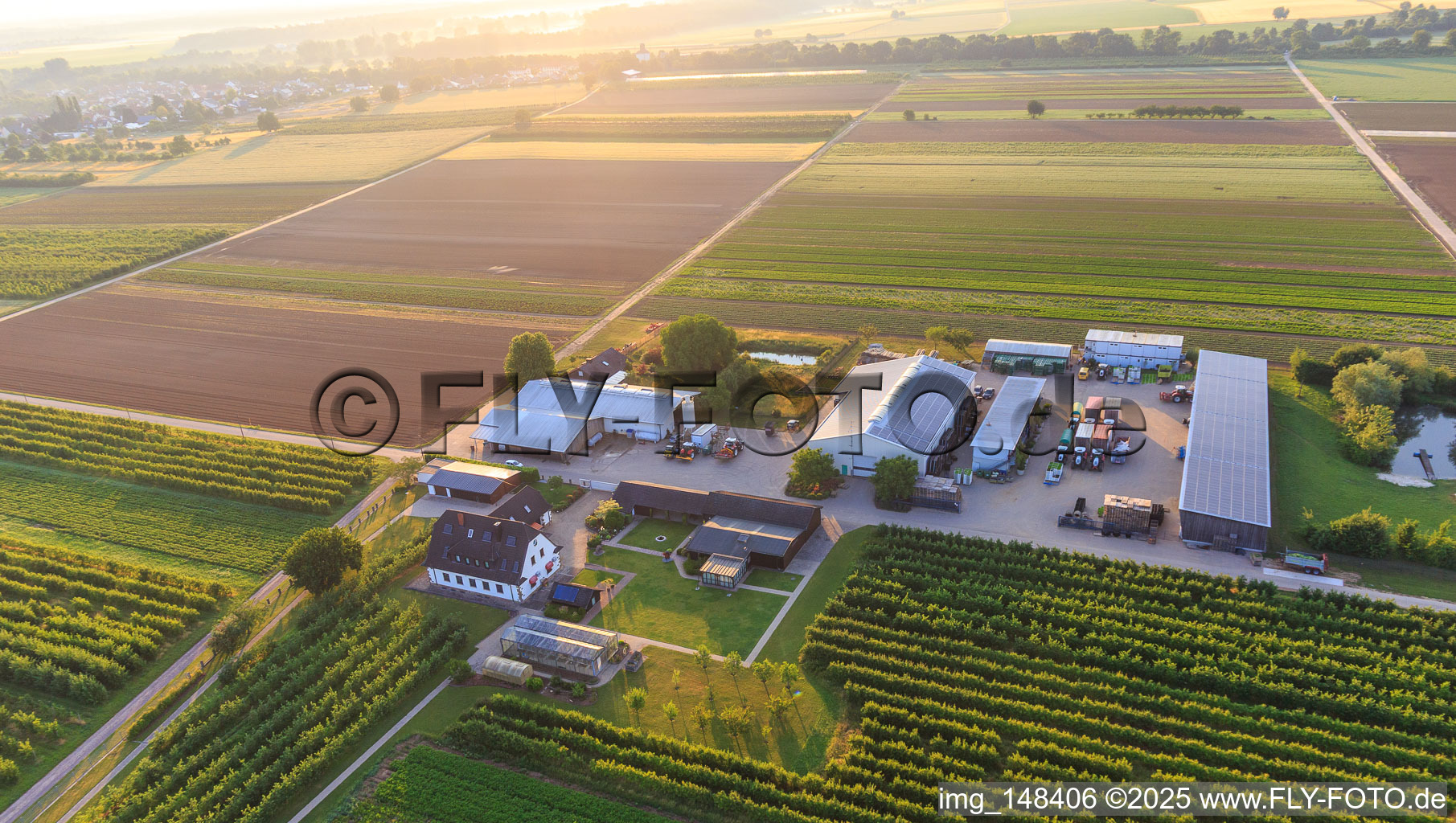 Farmer's Garden in Winden in the state Rhineland-Palatinate, Germany from above