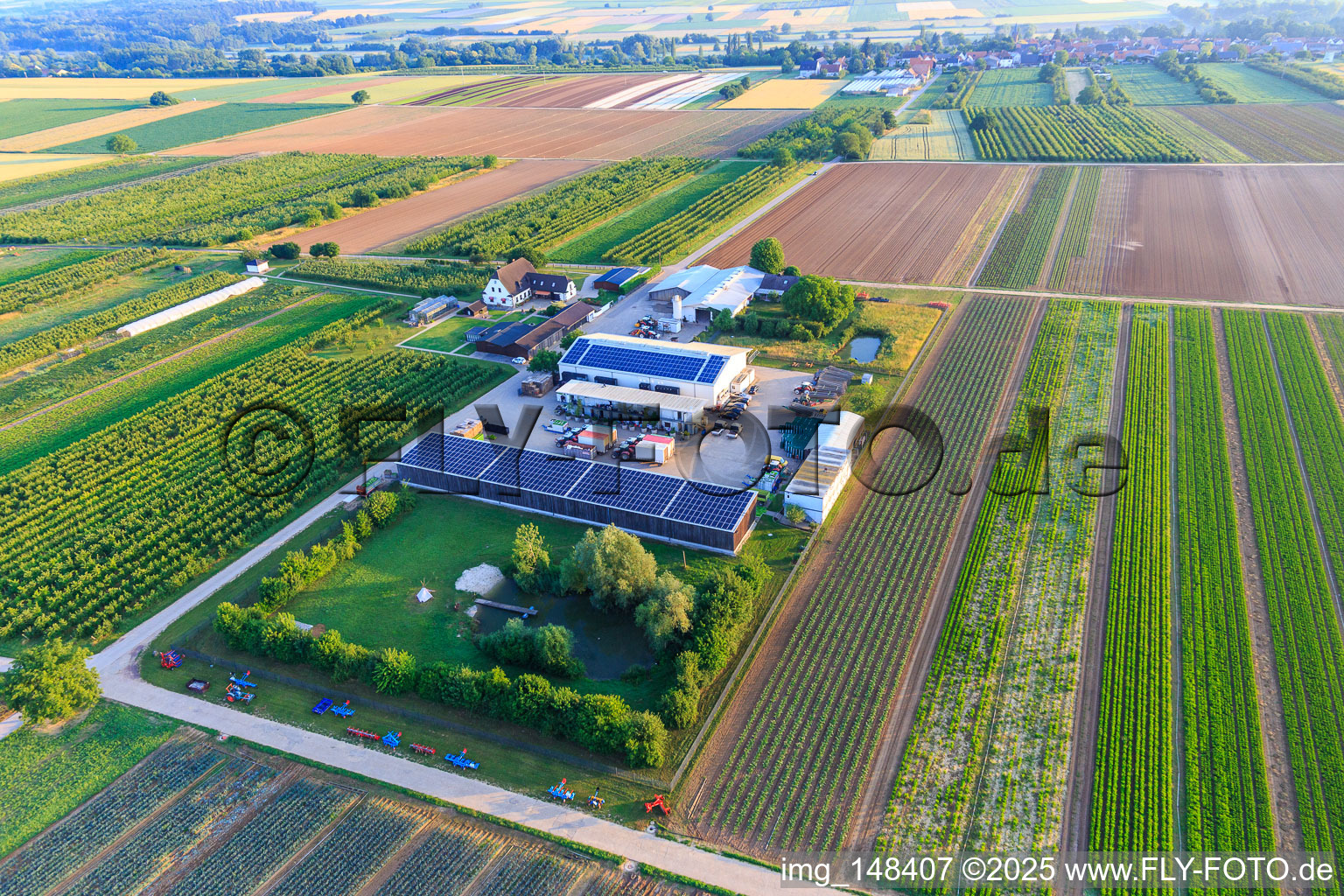 Farmer's Garden in Winden in the state Rhineland-Palatinate, Germany out of the air