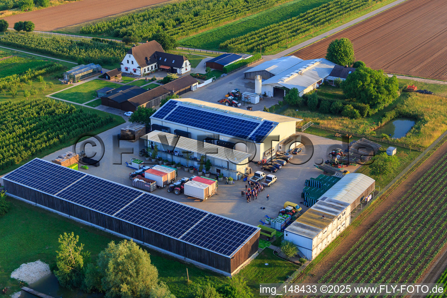 Drone image of Farmer's Garden in Winden in the state Rhineland-Palatinate, Germany