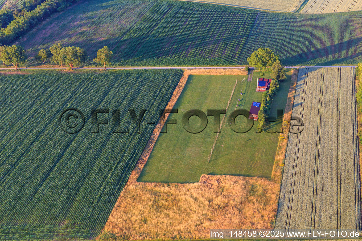 Model airfield of the model flying club Freckenfeld eV in Freckenfeld in the state Rhineland-Palatinate, Germany