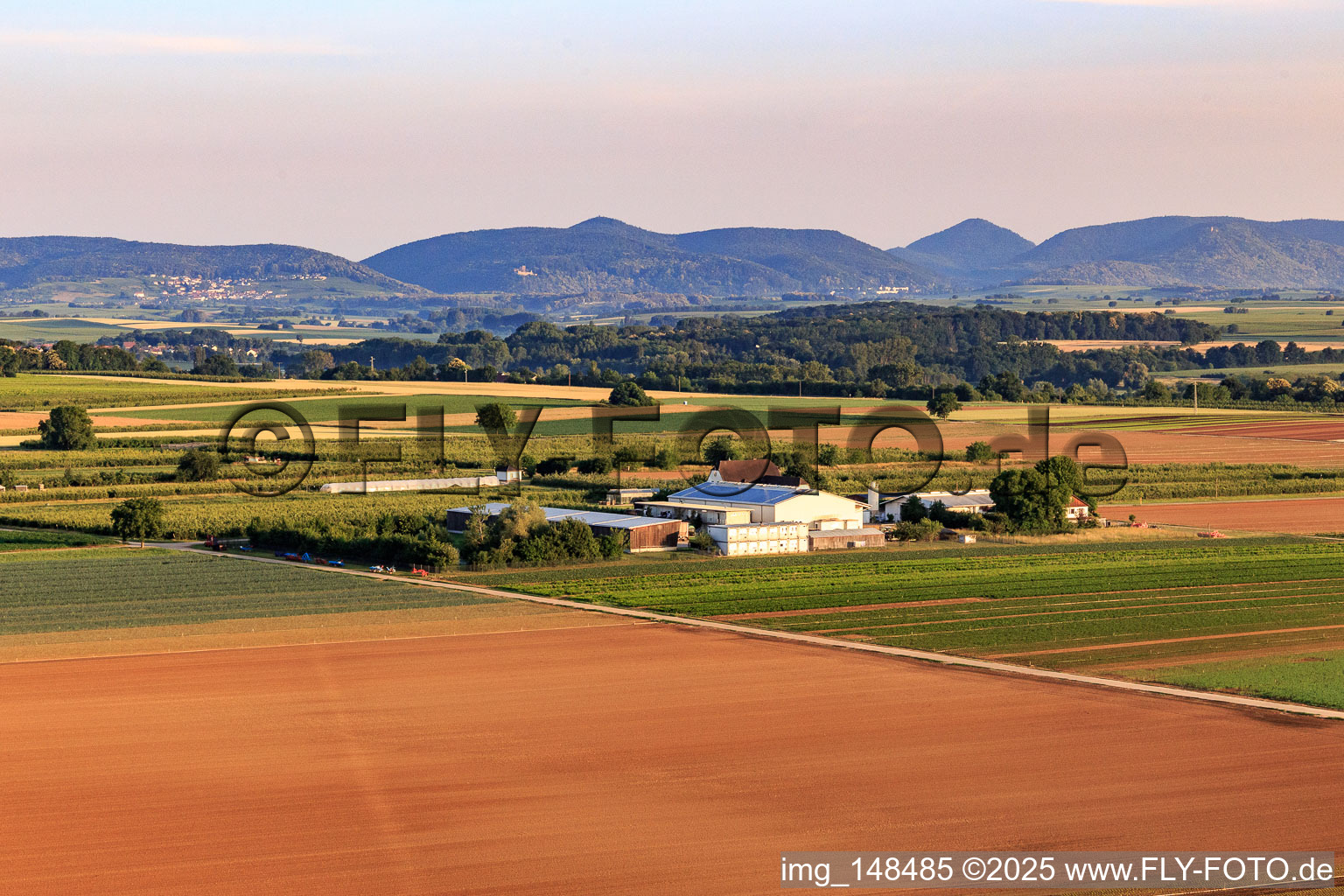 Aerial photograpy of Farmer's Garden in Winden in the state Rhineland-Palatinate, Germany