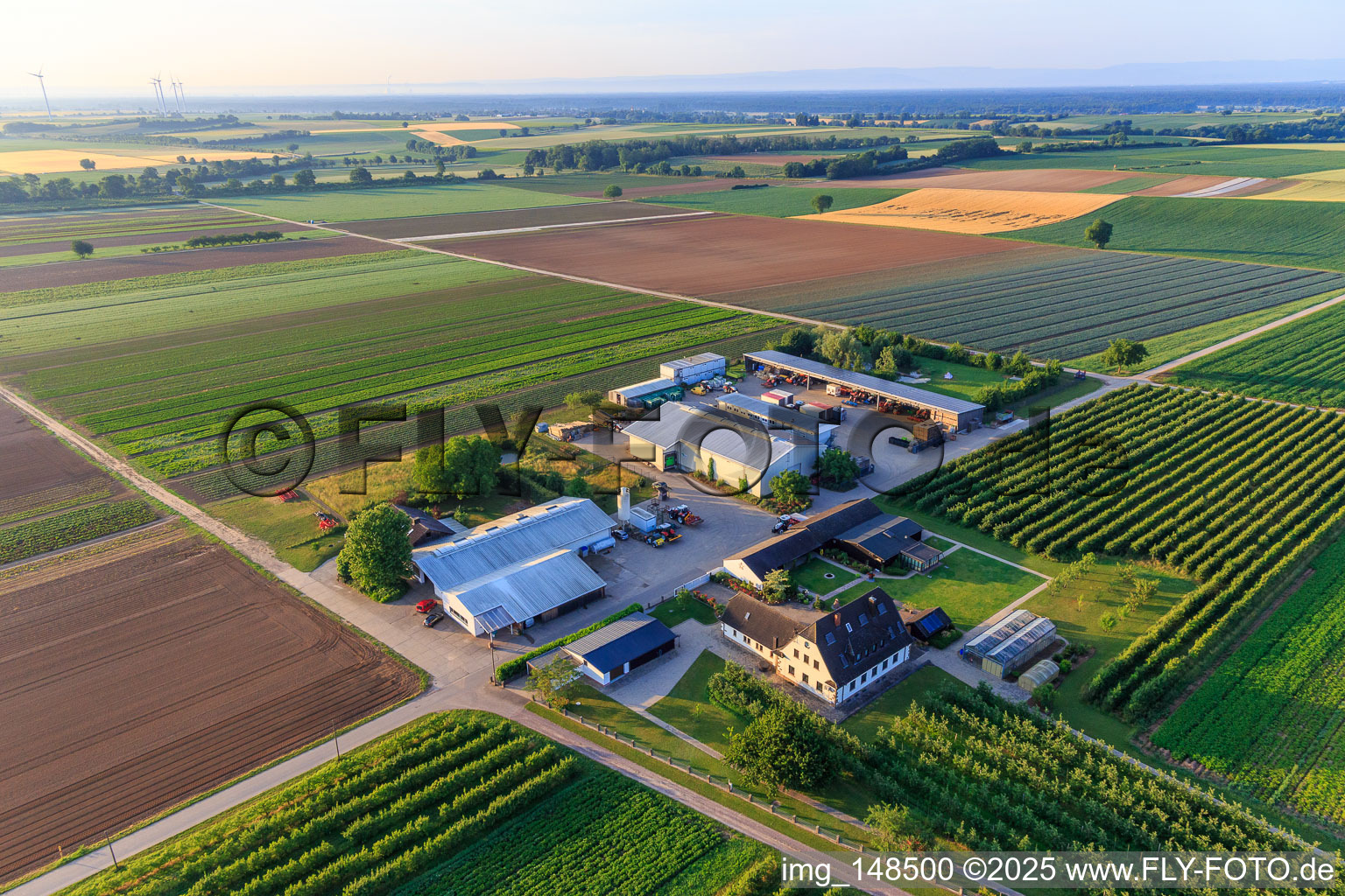 Farmer's Garden in Winden in the state Rhineland-Palatinate, Germany from above