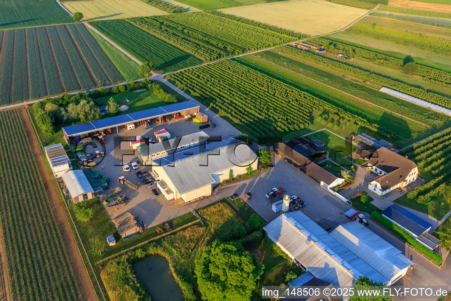 Farmer's Garden in Winden in the state Rhineland-Palatinate, Germany out of the air