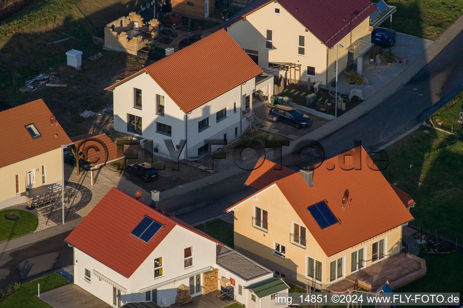 District Schaidt in Wörth am Rhein in the state Rhineland-Palatinate, Germany from the drone perspective