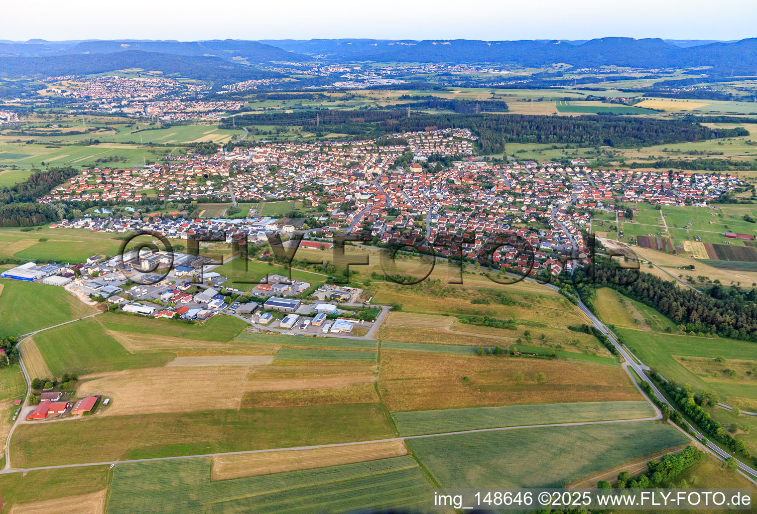 City view from the northwest in Geislingen in the state Baden-Wuerttemberg, Germany