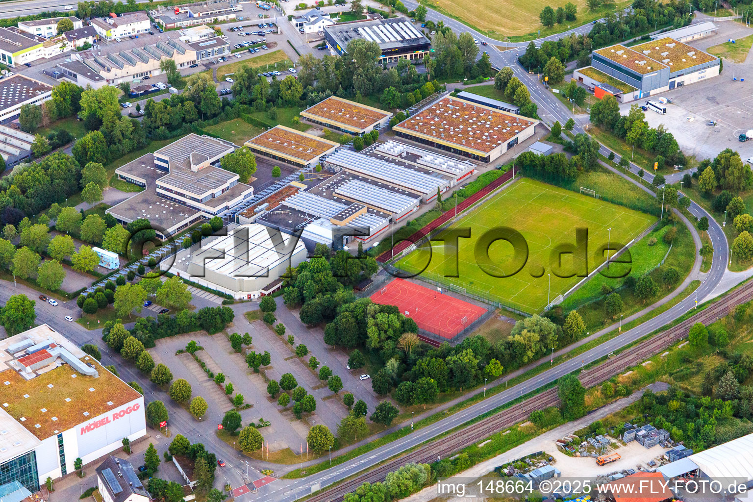 Philipp-Matthäus-Hahn School and District Sports Hall in Balingen in the state Baden-Wuerttemberg, Germany