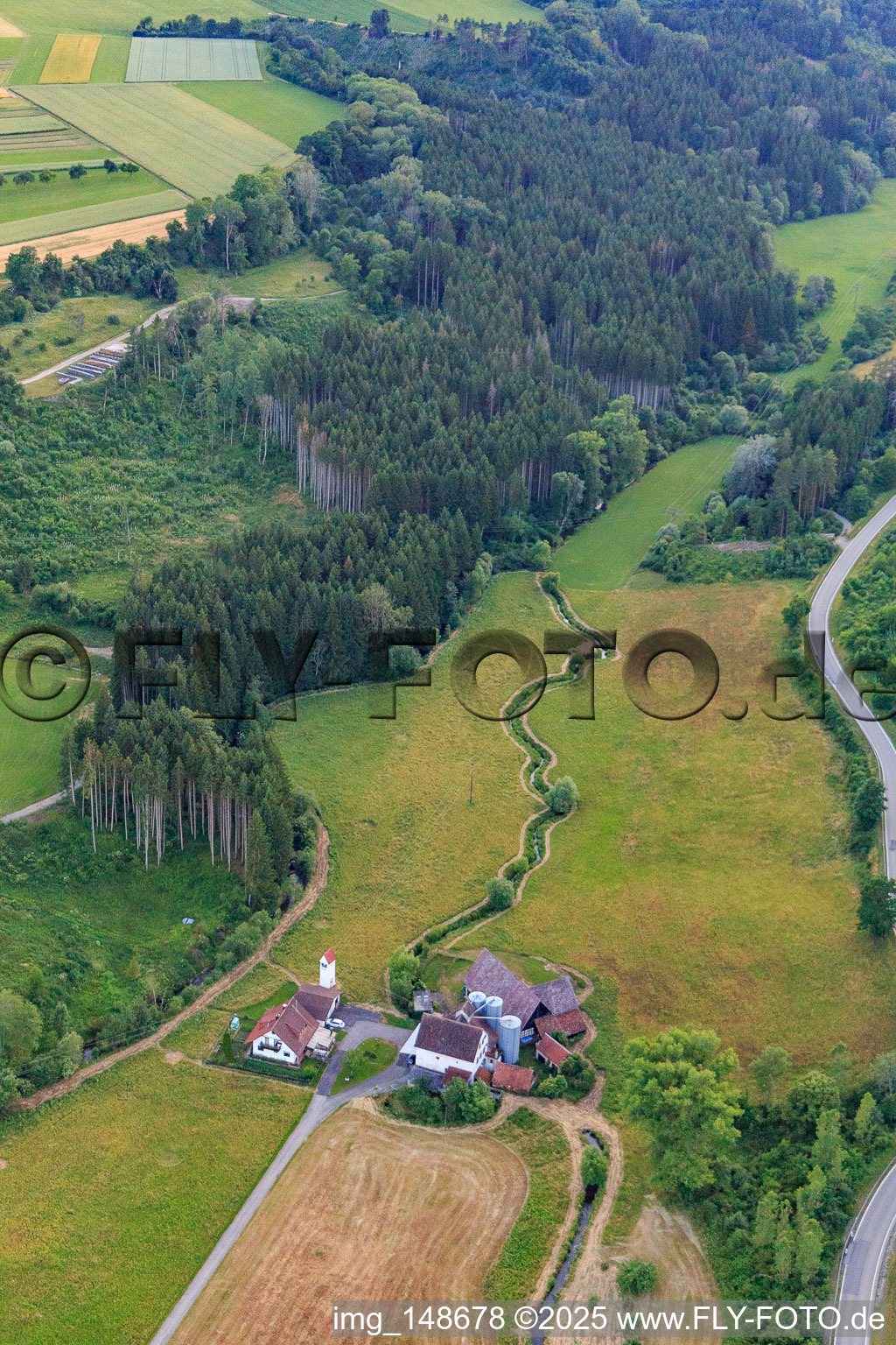 Fischersmühle in the valley of the Schlichem in the district Täbingen in Rosenfeld in the state Baden-Wuerttemberg, Germany