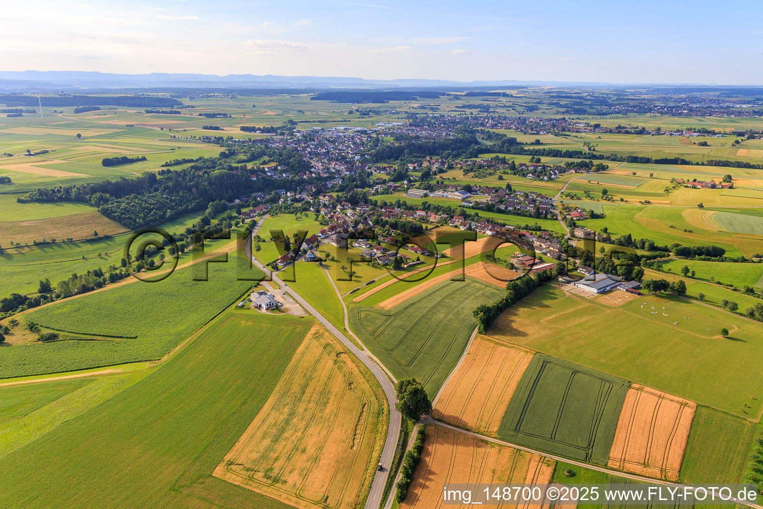 View from the north in the district Fluorn in Fluorn-Winzeln in the state Baden-Wuerttemberg, Germany