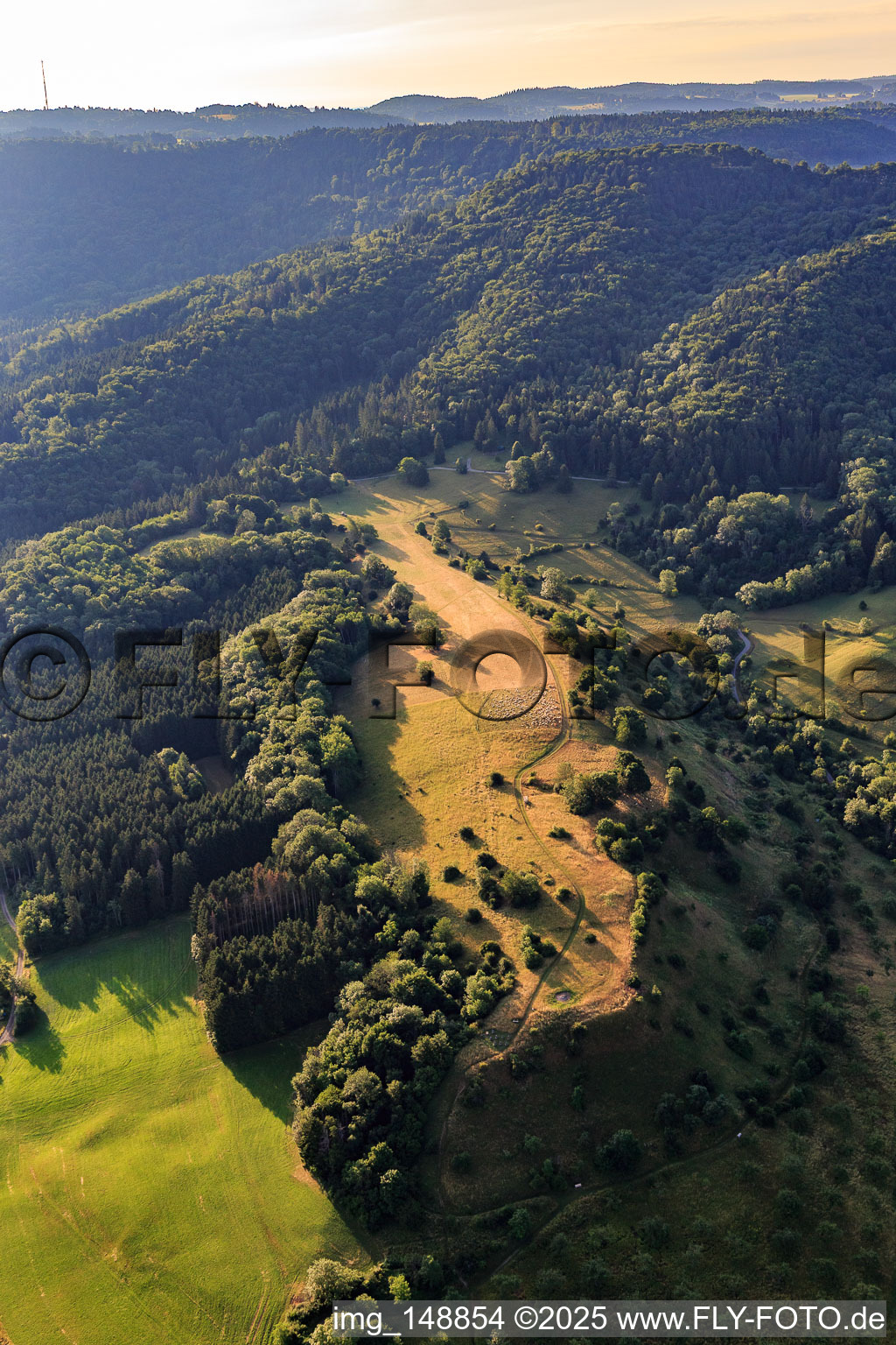 Ebersberg with sheepfold Thanheim in the district Thanheim in Bisingen in the state Baden-Wuerttemberg, Germany