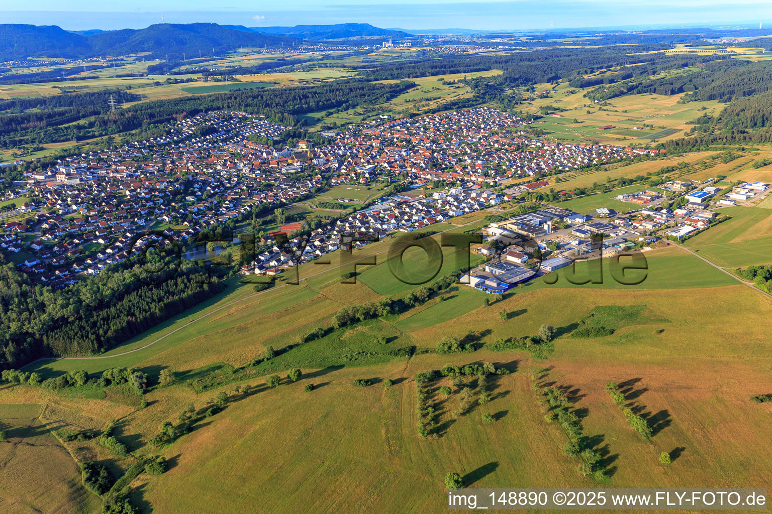 Overview of towns from the north in Geislingen in the state Baden-Wuerttemberg, Germany