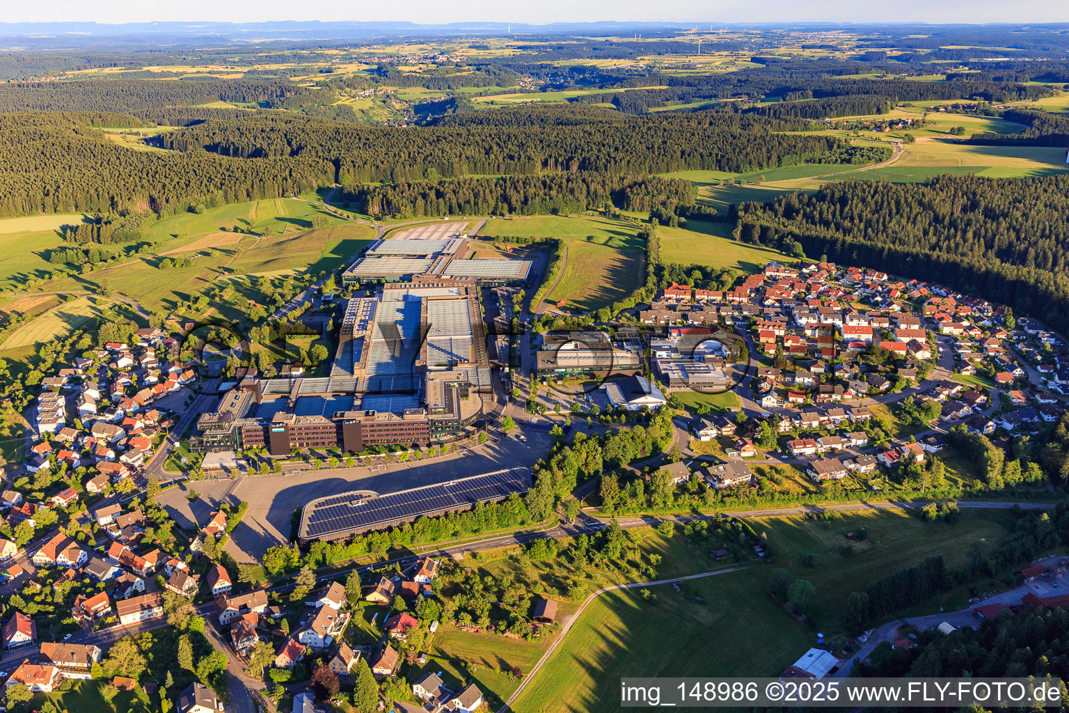 Aerial view of District of Härten from the north in Loßburg in the state Baden-Wuerttemberg, Germany