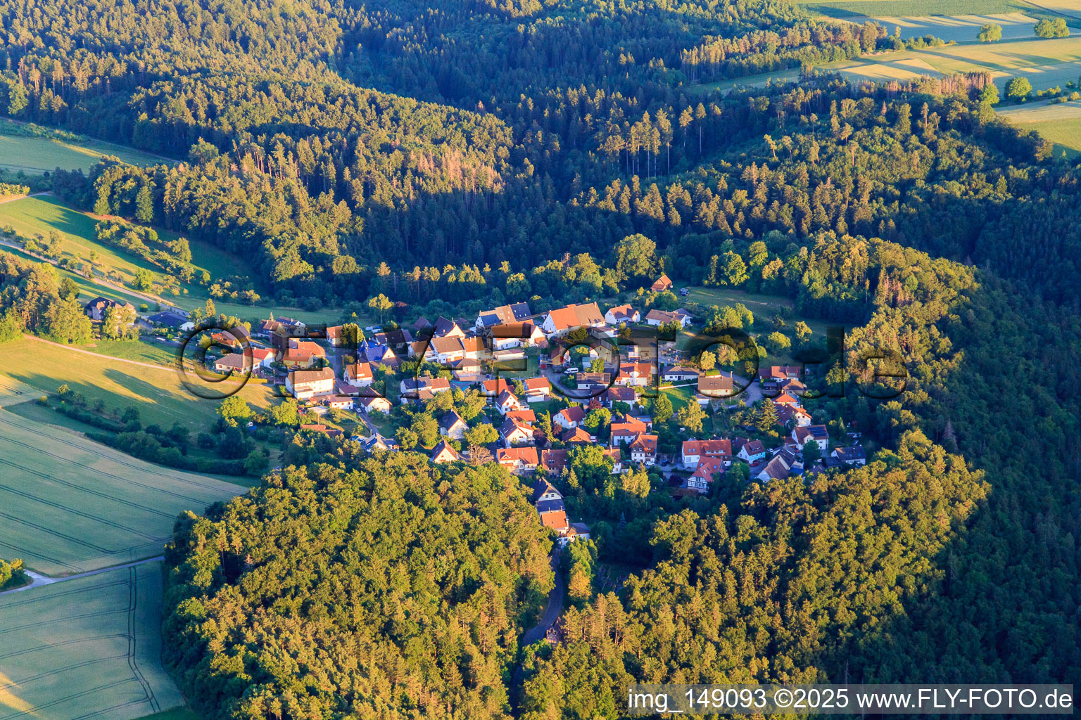 Obere Höfe district from the northwest in the district Isenburg in Horb am Neckar in the state Baden-Wuerttemberg, Germany